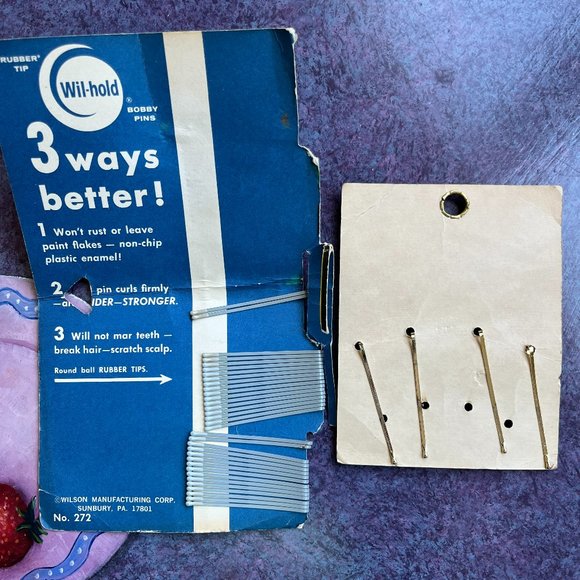 🎈$5🎈 VINTAGE Wil-hold & Nemo Jeweled Bobby Pins! FREE🔥 w/ ANY purchase! - Picture 3 of 4